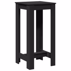 vidaXL Bar Table Kitchen Counter Table Bistro Table Black Engineered Wood - Additional view 5