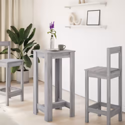 vidaXL Bar Table Kitchen Pub Table Bistro Table Grey Sonoma Engineered Wood