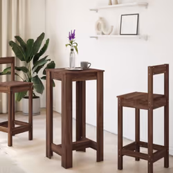 vidaXL Bar Table Kitchen Pub Table Bistro Table Brown Oak Engineered Wood