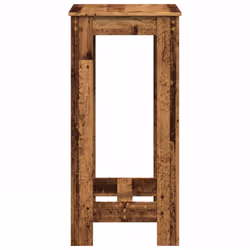 vidaXL Bar Table Kitchen Counter Table Bistro Table Old Wood Engineered Wood - Additional view 4