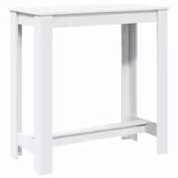 vidaXL Bar Table Kitchen Counter Table Bistro Table White Engineered Wood