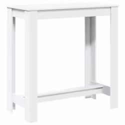 vidaXL Bar Table Kitchen Counter Table Bistro Table White Engineered Wood - Additional view 5