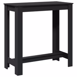 vidaXL Bar Table Kitchen Counter Table Bistro Table Black Engineered Wood