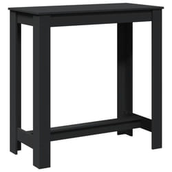 vidaXL Bar Table Kitchen Counter Table Bistro Table Black Engineered Wood