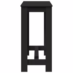 vidaXL Bar Table Kitchen Counter Table Bistro Table Black Engineered Wood - Additional view 4