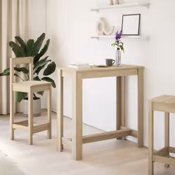 vidaXL Bar Table Kitchen Pub Table Bistro Table Sonoma Oak Engineered Wood