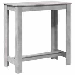 vidaXL Bar Table Kitchen Pub Table Bistro Table Concrete Grey Engineered Wood - Additional view 5