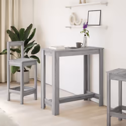 vidaXL Bar Table Kitchen Pub Table Bistro Table Grey Sonoma Engineered Wood