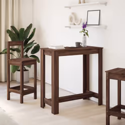 vidaXL Bar Table Kitchen Pub Table Bistro Table Brown Oak Engineered Wood