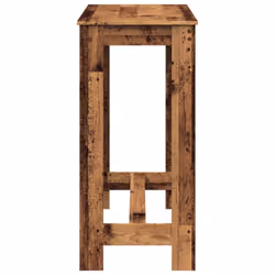 vidaXL Bar Table Kitchen Counter Table Bistro Table Old Wood Engineered Wood - Additional view 4