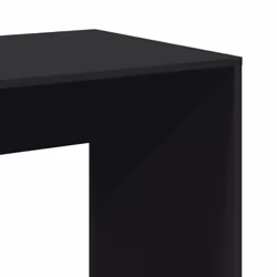 vidaXL Bar Table Kitchen Counter Table Bistro Table Black Engineered Wood - Additional view 6