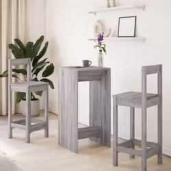 vidaXL Bar Table Kitchen Pub Table Bistro Table Grey Sonoma Engineered Wood