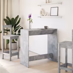 vidaXL Bar Table Kitchen Pub Table Bistro Table Concrete Grey Engineered Wood
