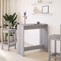 vidaXL Bar Table Kitchen Pub Table Bistro Table Grey Sonoma Engineered Wood