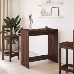 vidaXL Bar Table Kitchen Counter Table Bistro Table Brown Oak Engineered Wood