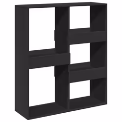vidaXL Book Cabinet/Room Divider Bookcase Storage Cabinet Bookshelf Old Wood - black, 100 x 33 x 115 cm - Additional view 5
