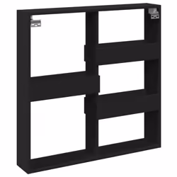 vidaXL Wall Cabinet Wall Cupboard Storage Hanging Cabinet Engineered Wood - black, 80 x 15 x 80 cm - Additional view 5