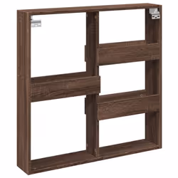vidaXL Wall Cabinet Wall Cupboard Storage Hanging Cabinet Engineered Wood - brown oak, 80 x 15 x 80 cm - Additional view 5