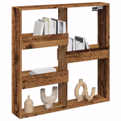 vidaXL Wall Cabinet Wall Cupboard Storage Hanging Cabinet Engineered Wood - old wood, 80 x 15 x 80 cm - Additional view 2