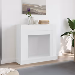 vidaXL Fireplace Surround Fire Surround Only Fireplace Frame Engineered Wood - white