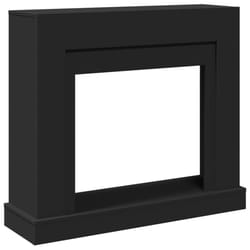 vidaXL Fireplace Surround Fire Surround Only Fireplace Frame Engineered Wood - black