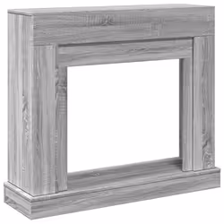 vidaXL Fireplace Surround Fire Surround Only Fireplace Frame Engineered Wood - grey sonoma