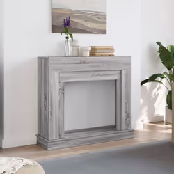 vidaXL Fireplace Surround Fire Surround Only Fireplace Frame Engineered Wood - grey sonoma