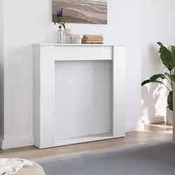 vidaXL Fireplace Surround Fire Surround Fire Place Engineered Wood - white