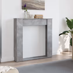 vidaXL Fireplace Surround Fire Surround Fire Place Engineered Wood - concrete grey
