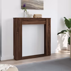 vidaXL Fireplace Surround Fire Surround Fire Place Engineered Wood - brown oak
