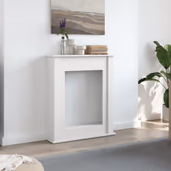 vidaXL Fireplace Surround Fire Surround Frame Engineered Wood - white - Additional view 2
