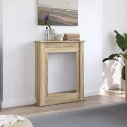 vidaXL Fireplace Surround Fire Surround Frame Engineered Wood - sonoma oak