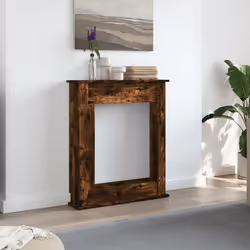 vidaXL Fireplace Surround Fire Surround Frame Engineered Wood - smoked oak