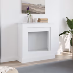 vidaXL Fireplace Surround Fire Surround Only Fireplace Frame Engineered Wood - white