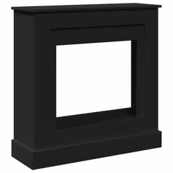 vidaXL Fireplace Surround Fire Surround Only Fireplace Frame Engineered Wood - black