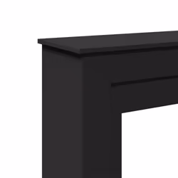 vidaXL Fireplace Surround Fire Surround Only Fireplace Frame Engineered Wood - black - Additional view 6