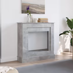 vidaXL Fireplace Surround Fire Surround Only Fireplace Frame Engineered Wood - concrete grey