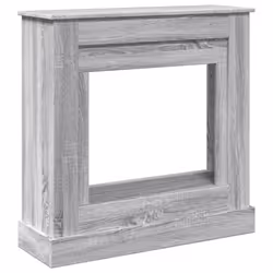 vidaXL Fireplace Surround Fire Surround Only Fireplace Frame Engineered Wood - grey sonoma