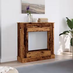 vidaXL Fireplace Surround Fire Surround Only Fireplace Frame Engineered Wood - old wood
