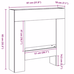 vidaXL Fireplace Surround Fire Surround Fire Place Old Wood Engineered Wood - white - Additional view 8