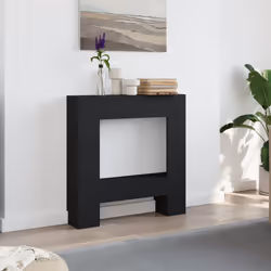 vidaXL Fireplace Surround Fire Surround Fire Place Old Wood Engineered Wood - black