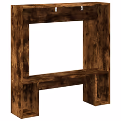 vidaXL Fireplace Surround Fire Surround Fire Place Old Wood Engineered Wood - smoked oak - Additional view 5