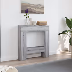 vidaXL Fireplace Surround Fire Surround Fire Place Old Wood Engineered Wood - grey sonoma