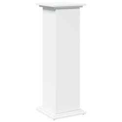 vidaXL Display Stand with Storage Plant Stand Shelf White Engineered Wood