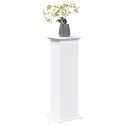 vidaXL Display Stand with Storage Plant Stand Shelf White Engineered Wood