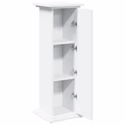 vidaXL Display Stand with Storage Plant Stand Shelf White Engineered Wood - Additional view 5