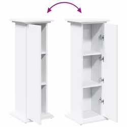 vidaXL Display Stand with Storage Plant Stand Shelf White Engineered Wood - Additional view 8