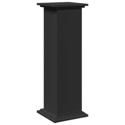 vidaXL Display Stand with Storage Plant Stand Shelf Black Engineered Wood