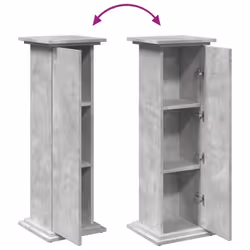 vidaXL Display Stand with Storage Plant Stand Concrete Grey Engineered Wood - Additional view 8