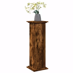 vidaXL Display Stand with Storage Plant Stand Shelf Smoked Oak Engineered Wood